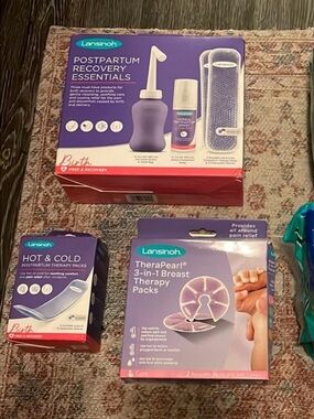 NEW Lansinoh Purple Postpartum Recovery Wellness Kit